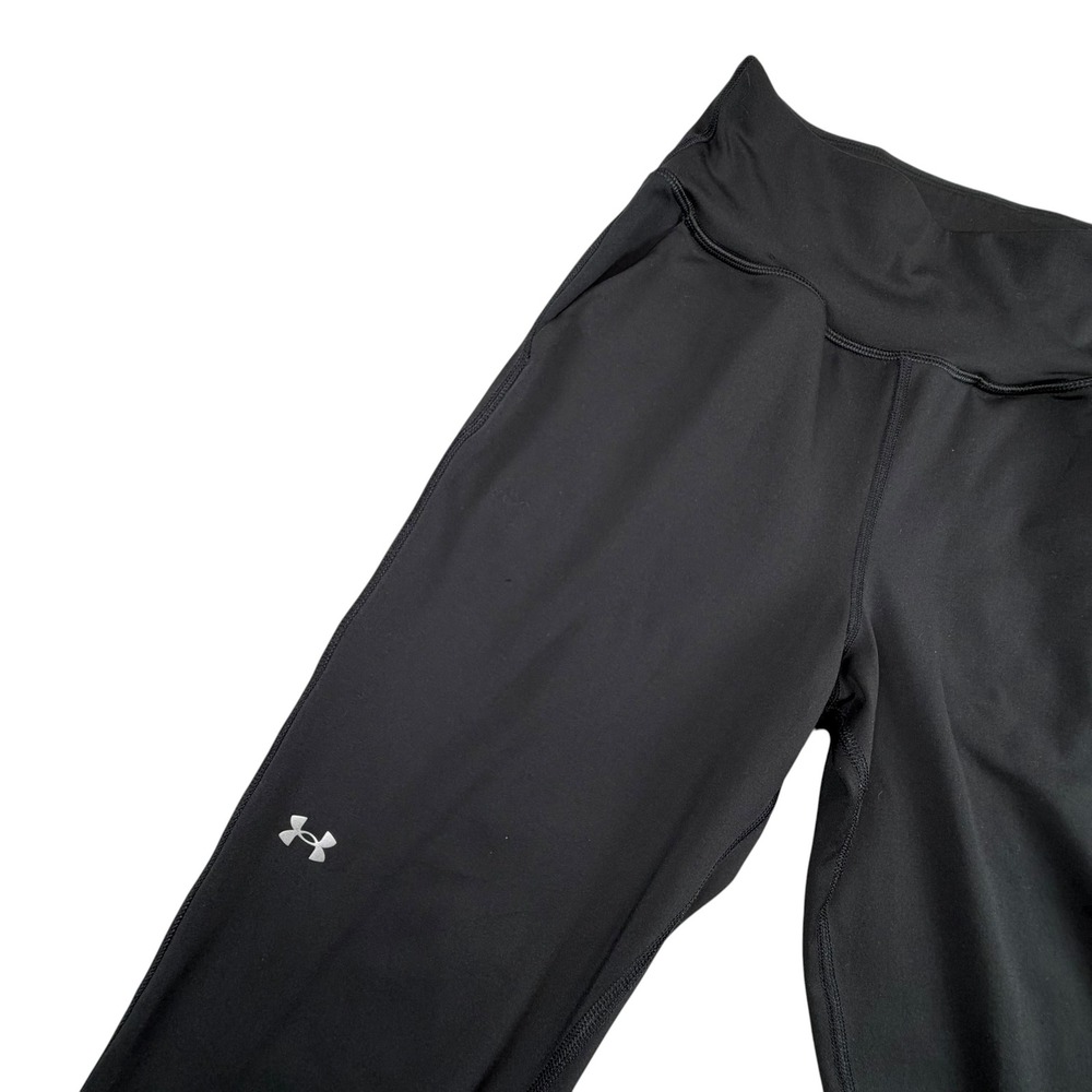 Under Armour Jogger Pants Women Small Black Fitted High Rise Activewear